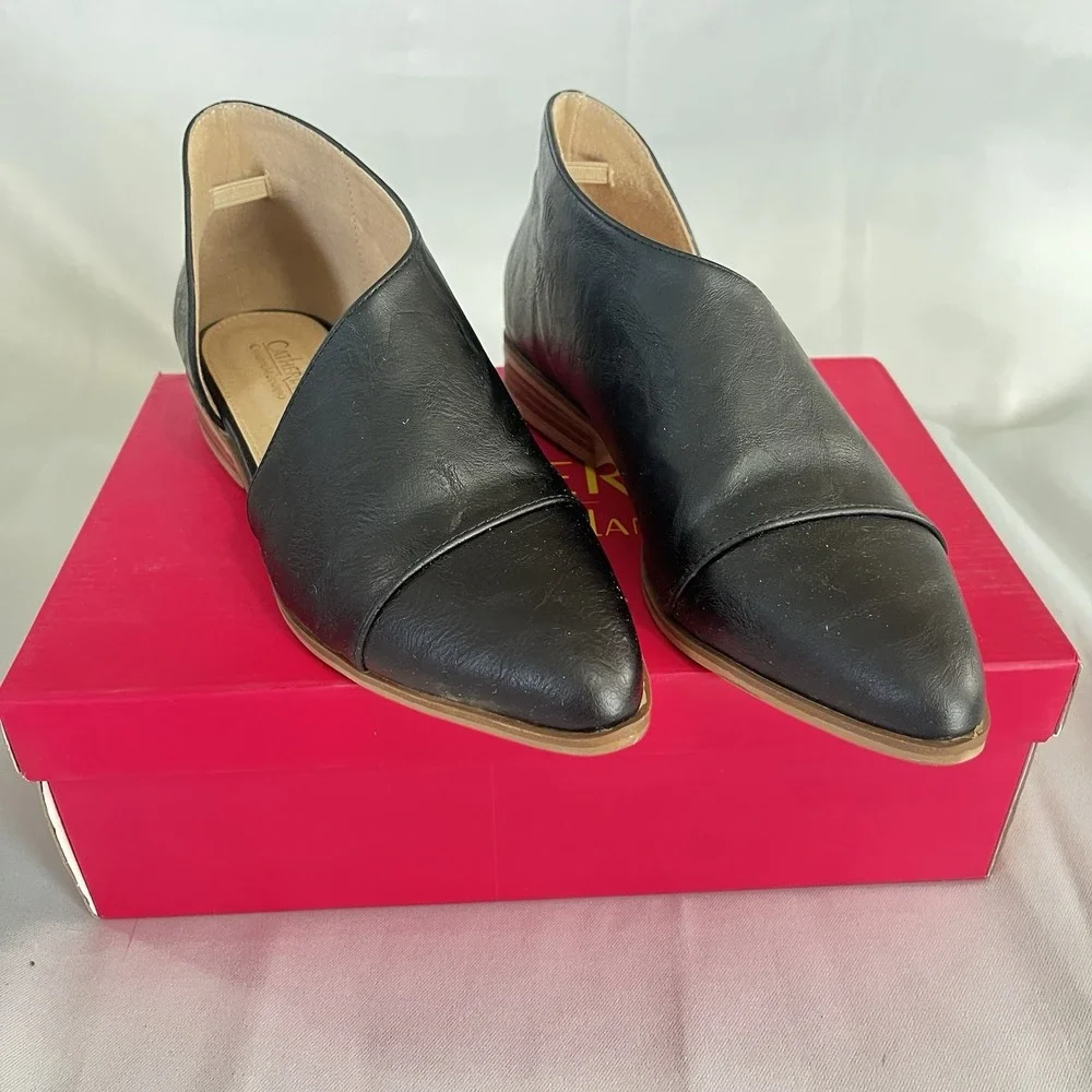 Catherine Malandrino Black Pointed Toe Slip-On Women's Flats Size 7.5
